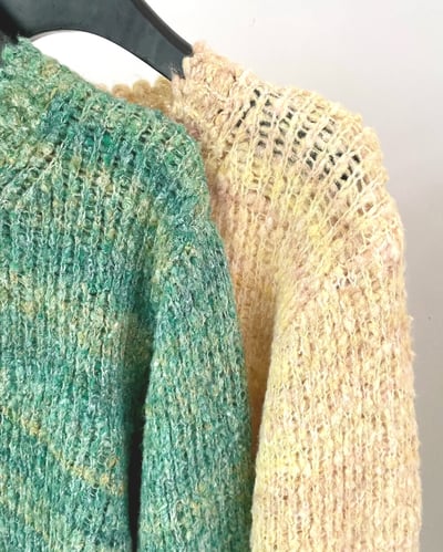 雪綿鬆軟毛衣-綠3