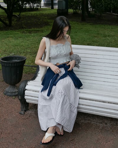 時髦層次襯衫套裝6