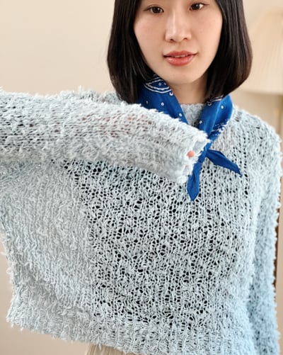 QQ毛圓領毛衣-藍2