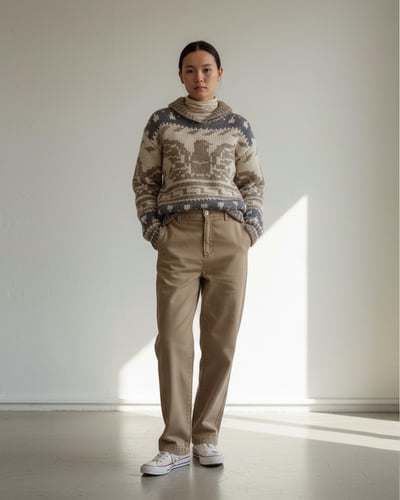 北歐蝴蝶緹花毛衣2