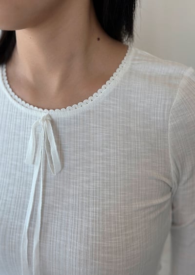 韓國蝴蝶結上衣5