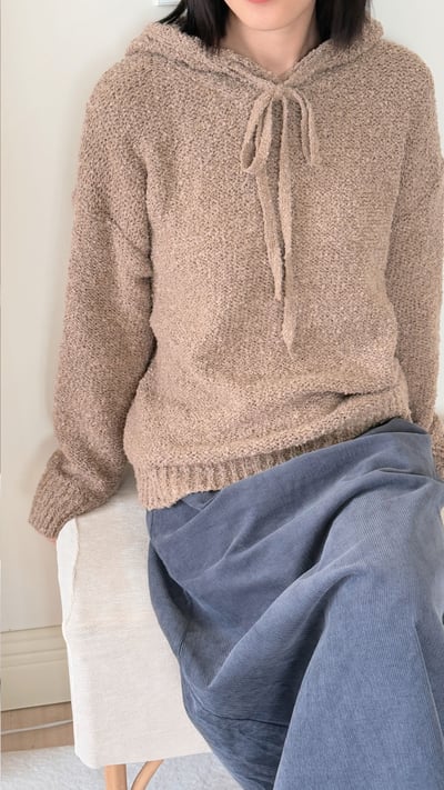 圈圈連帽針織上衣4