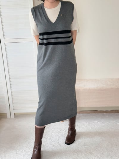 疊穿修身針織洋裝5