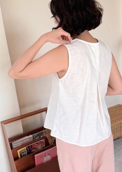 純棉綁結造型上衣-杏5