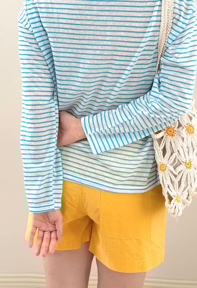 亮眼時髦萬能短褲-黃7