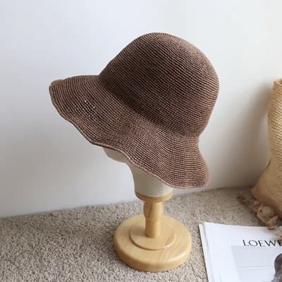 自由造型編織帽-咖3