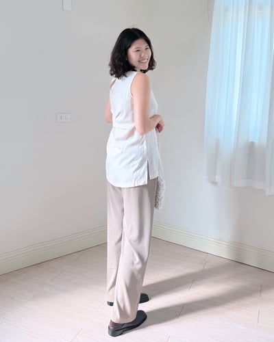 棉麻直紋無袖背心4