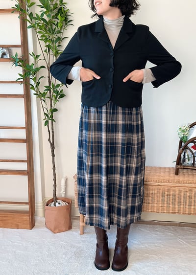 毛呢短版西裝外套5