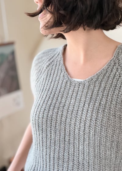 羊毛V領粗織上衣13