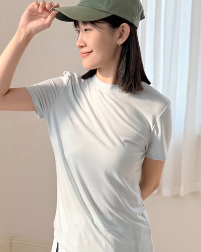 Q彈天絲基礎tee-藍6