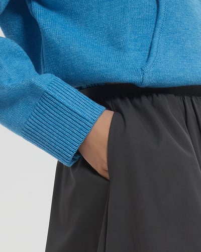 witharch時髦抓褶花苞裙-深灰5