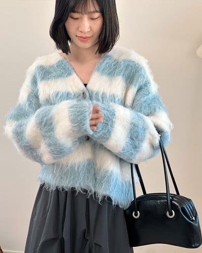 鬆軟條紋開襟外套3