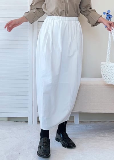 純棉鬆緊腰花苞裙4