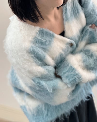 鬆軟條紋開襟外套2