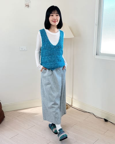 不規則剪裁鬆緊裙2