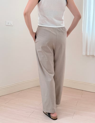 絲棉休閒抽繩褲3