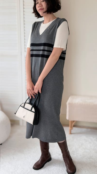 疊穿修身針織洋裝4