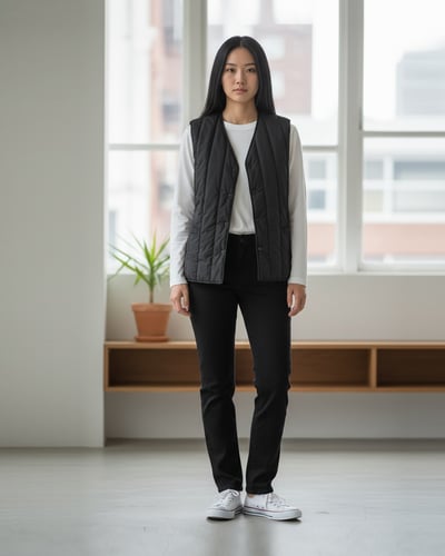 2way壓線口袋背心-黑2