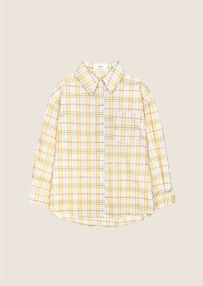 日和格紋防曬襯衫-橘8