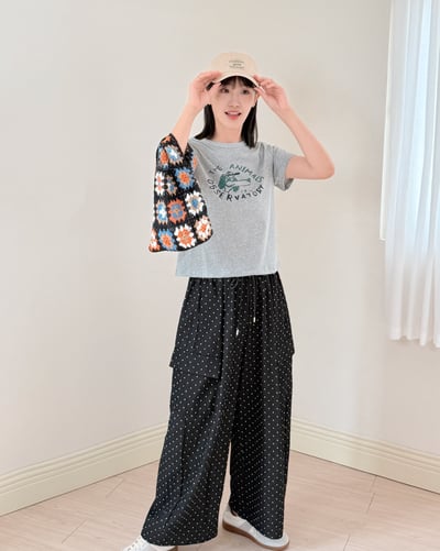 狗狗印圖寬鬆TEE8