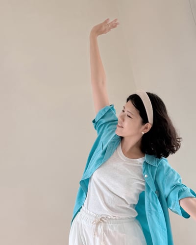 清爽藍色短袖襯衫4