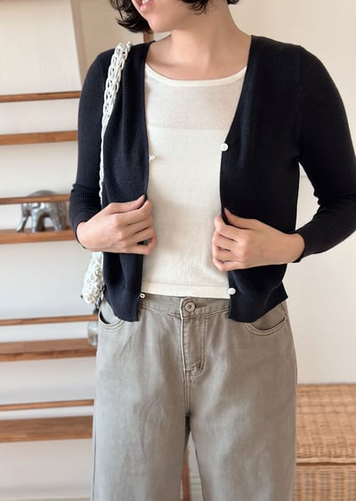 韓國假兩件針織衫2