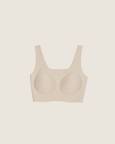 零束縛無痕必備U領Bra top-膚1