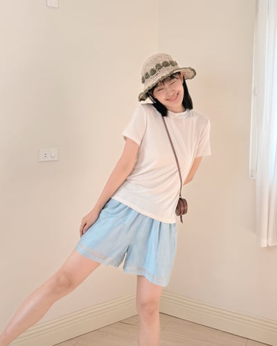 Q彈天絲基礎tee-杏1