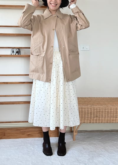 復古中長版風衣2