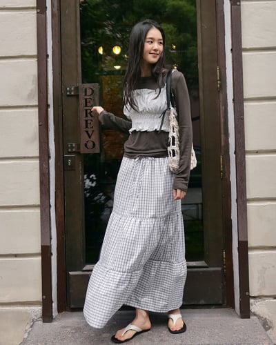 時髦層次襯衫套裝7