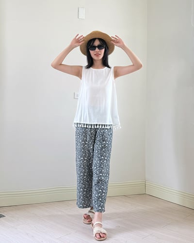 棉麻流蘇無袖背心3