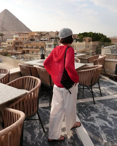 細緻連帽防曬衣-紅4