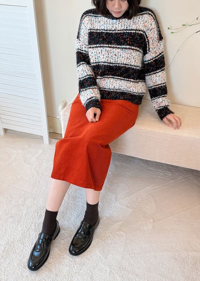 witharch燈心絨口袋長裙7