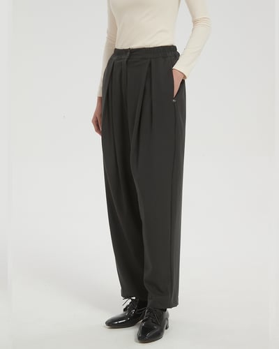 witharch軟料西裝褲-深灰5