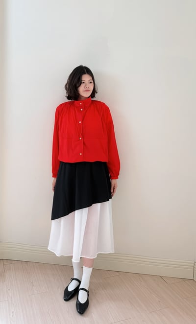 清透防曬薄外套-紅4