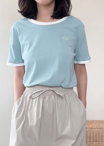 witharch撞色邊基礎Tee7