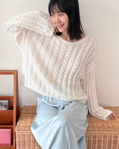 witharch前後穿綁帶開襟衫-杏2