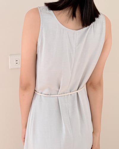 亞麻扭結背心洋裝7