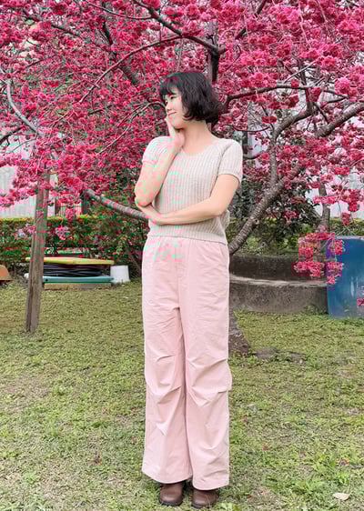 羊毛V領粗織上衣3