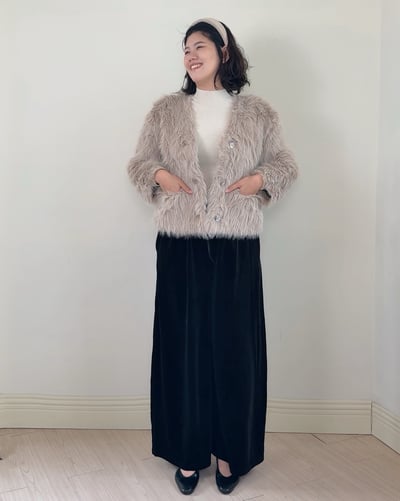 絲絨抽繩萬能褲-黑4