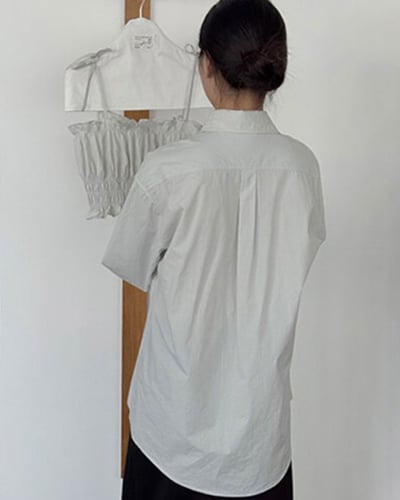 時髦層次襯衫套裝4