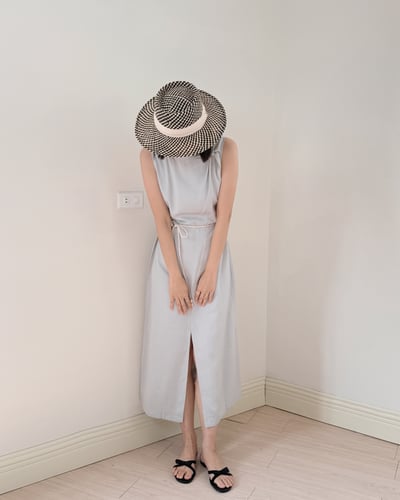 亞麻扭結背心洋裝4