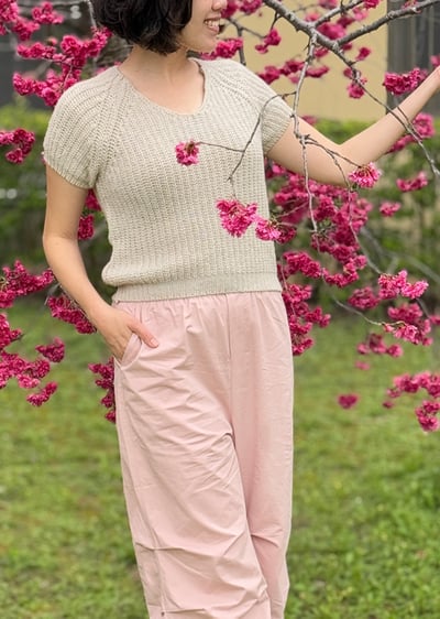 羊毛V領粗織上衣5