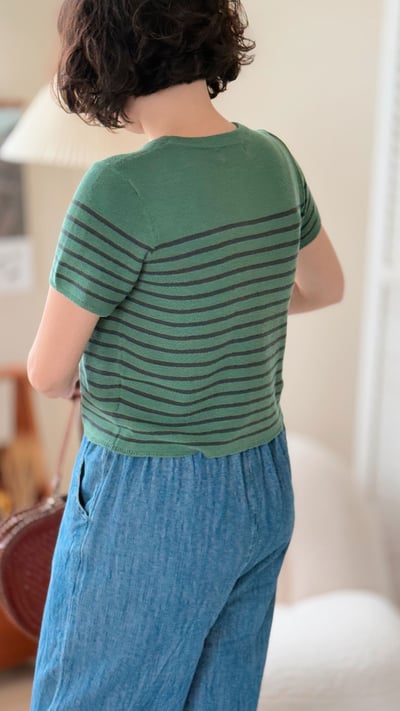 純棉條紋針織衫4