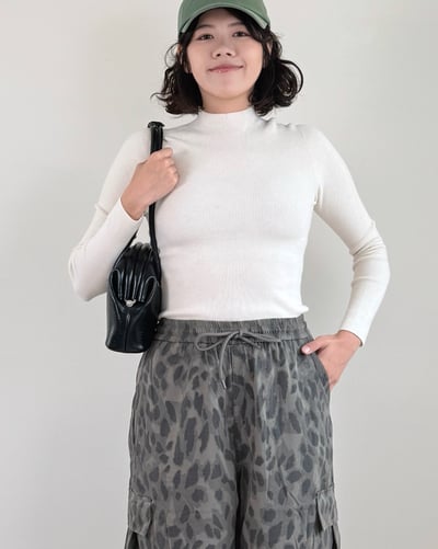 3D小立領上衣-杏4