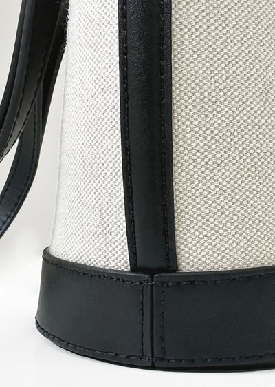 帆布與皮革經典水桶包(真皮)9