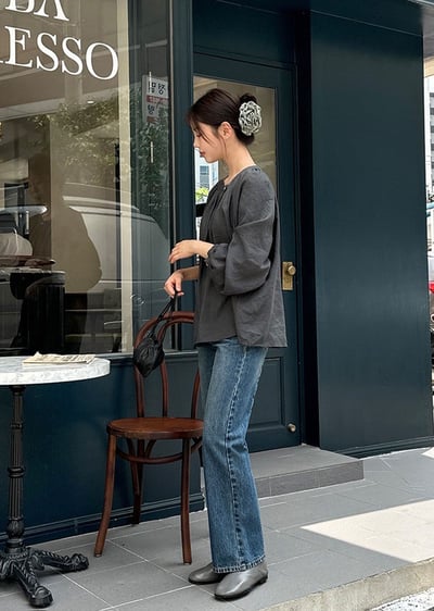 典雅微光澤扣衫3