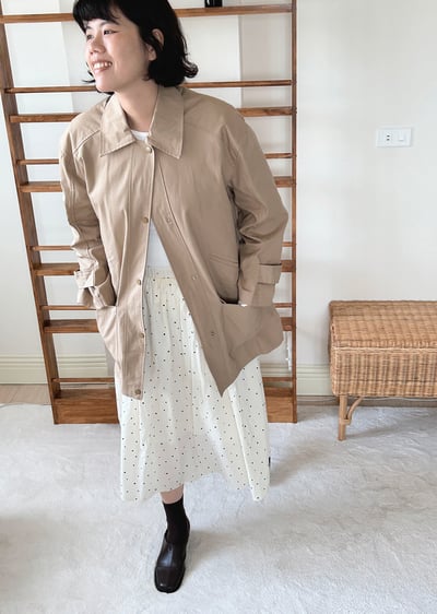 復古中長版風衣4