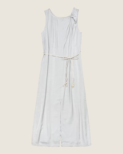 亞麻扭結背心洋裝1