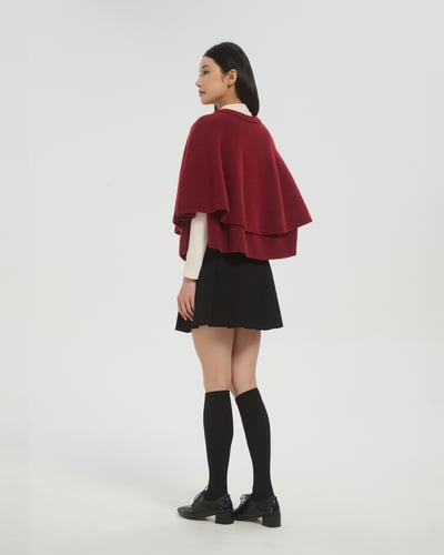 witharch雲朵披風-紅4